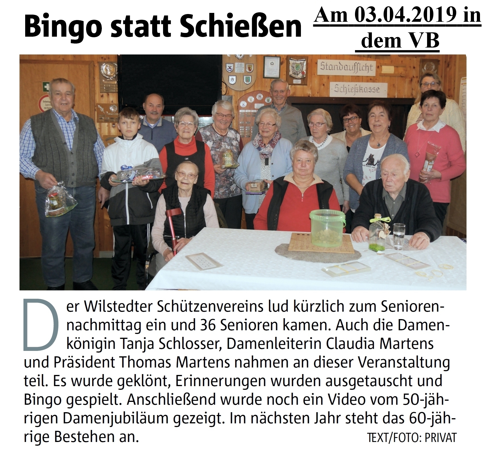 Seniorennachmittag 2019