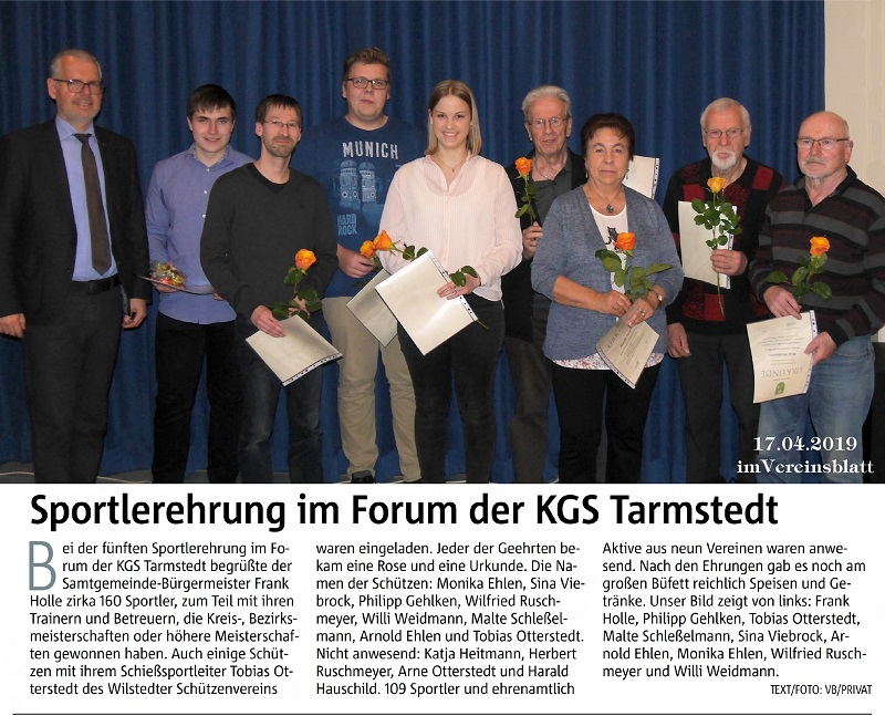 Sportlerehrung am 22.03.2019