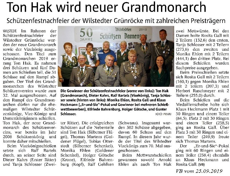 Vizek&ouml;nig 2019
