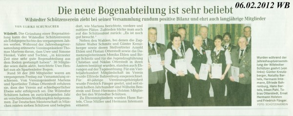 Bericht aus dem W&uuml;mmeblatt zur Generalversammlung 2012