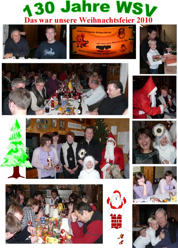 Collage von der Weihnachtsfeier 2010